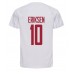 Billige Danmark Christian Eriksen #10 Udebane Fodboldtrøjer VM 2022 Kortærmet